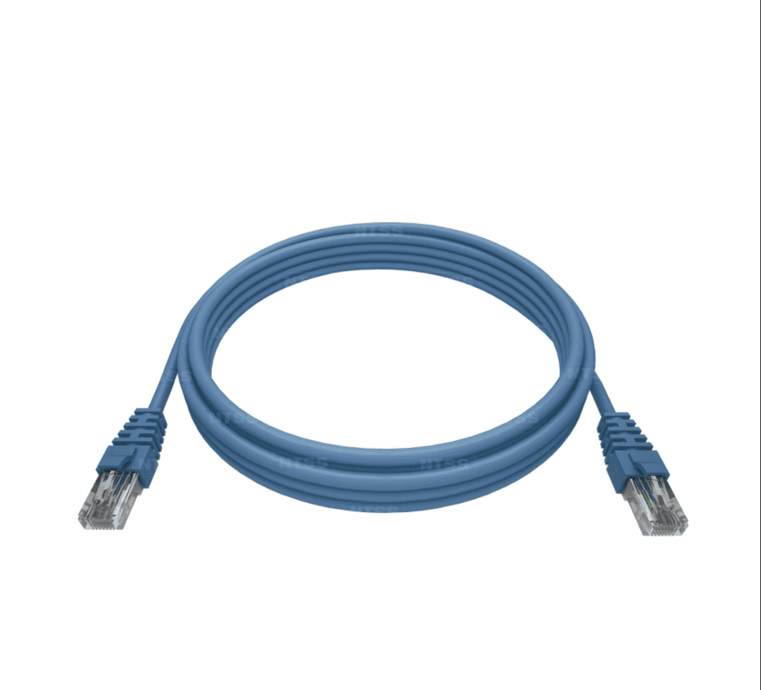 Патч-корд NTSS 2хRJ45/8P8C, T568B UTP 6 кат. литой 1 метр, LSZH, синий