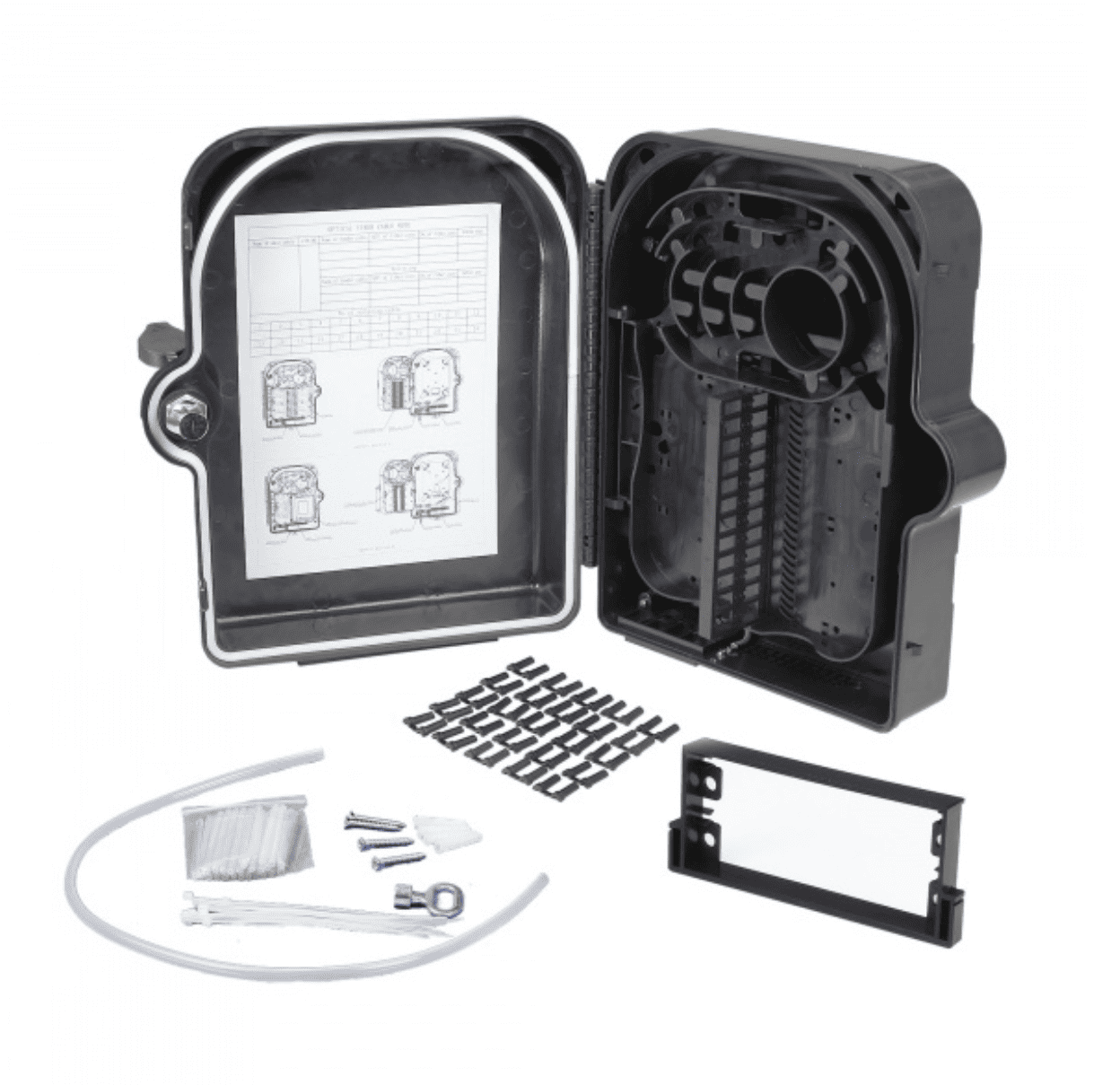Кросс-муфта оптическая 24SC/48LC со съемными кассетами LGX box, чёрная